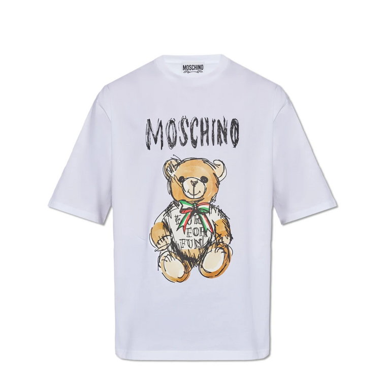 T-shirt z logo Moschino