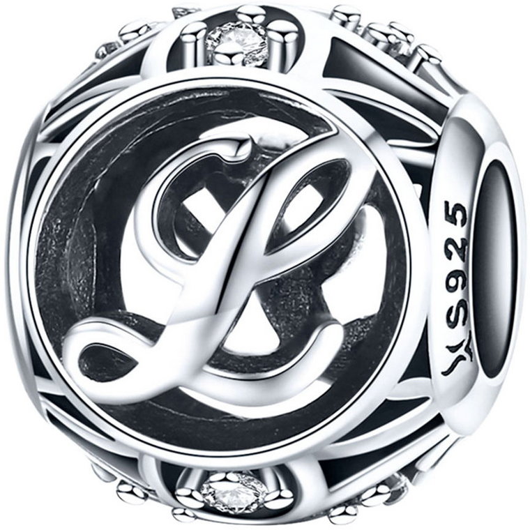 CHARMS LITERKA L srebro pr 925 koralik zawieszka