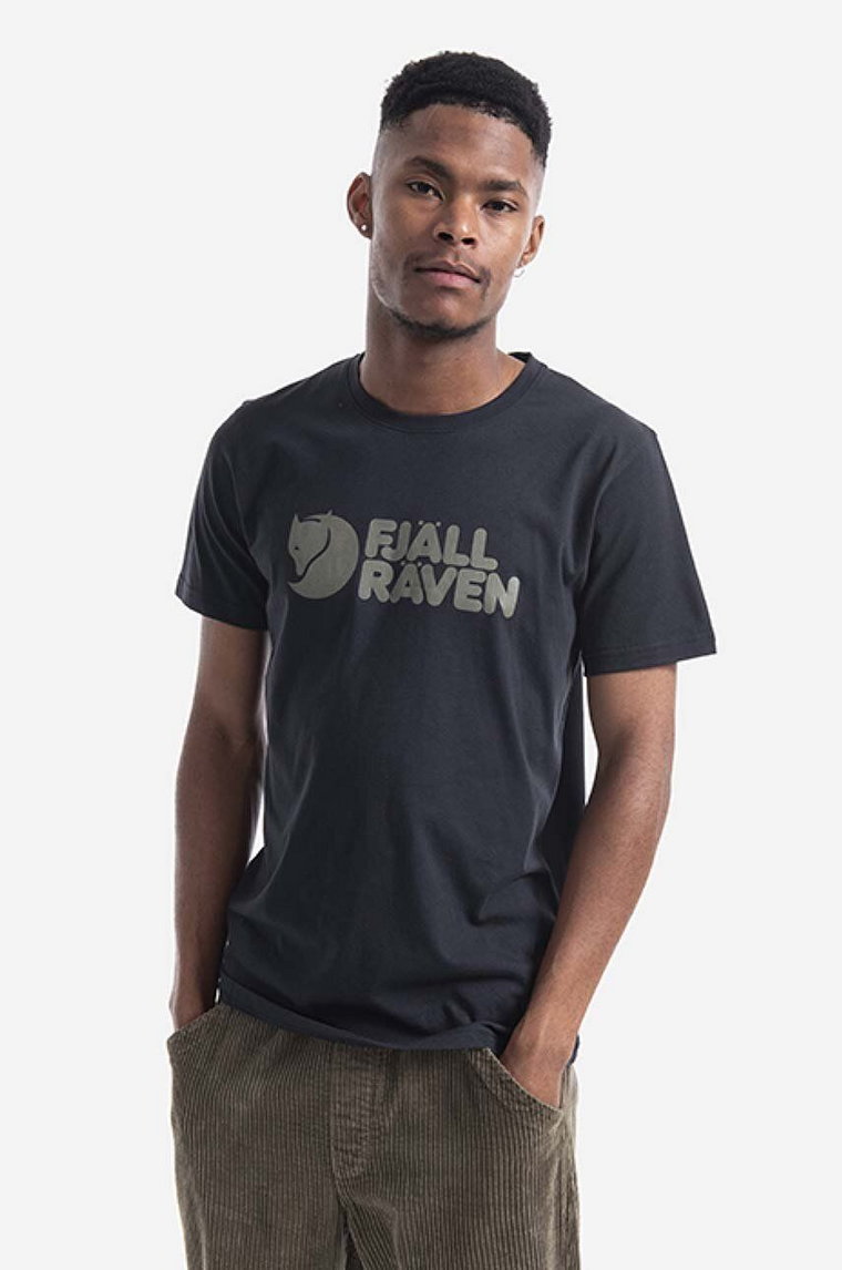 Fjallraven t-shirt Fjällräven Logo kolor czarny z nadrukiem F87310.550-550