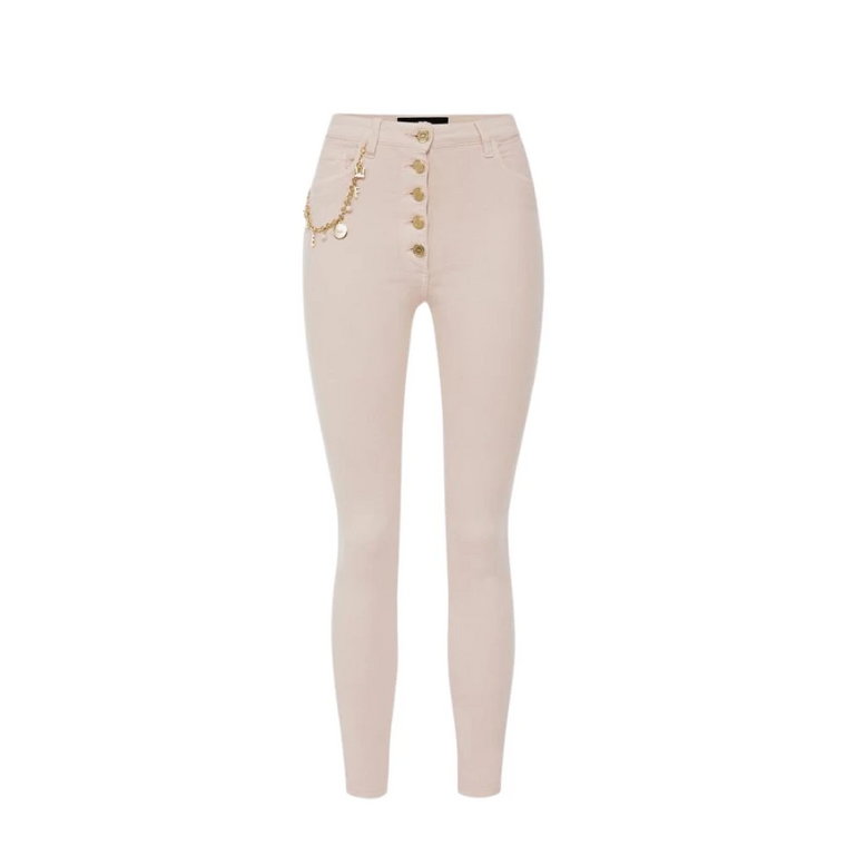 Spodnie Skinny Fit do kostek z zawieszkami Elisabetta Franchi