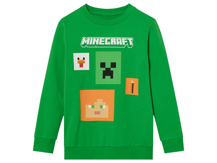 Minecraft Bluza dziecięca z nadrukiem (110/116, Zielony)