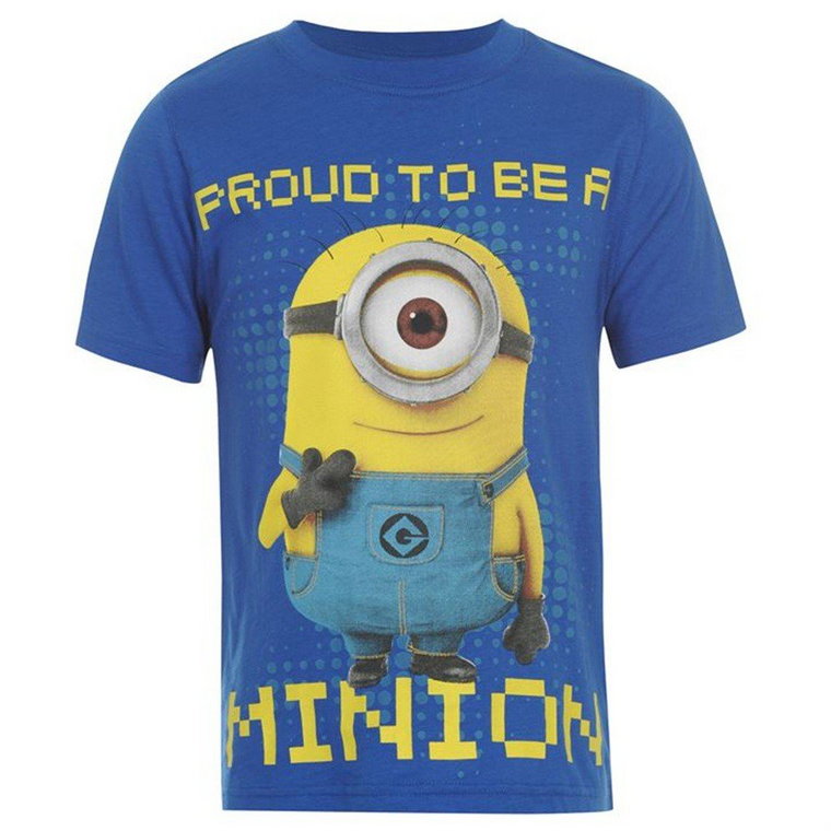 Niebieski t-shirt koszulka MINIONKI 5-6 lat 116 cm