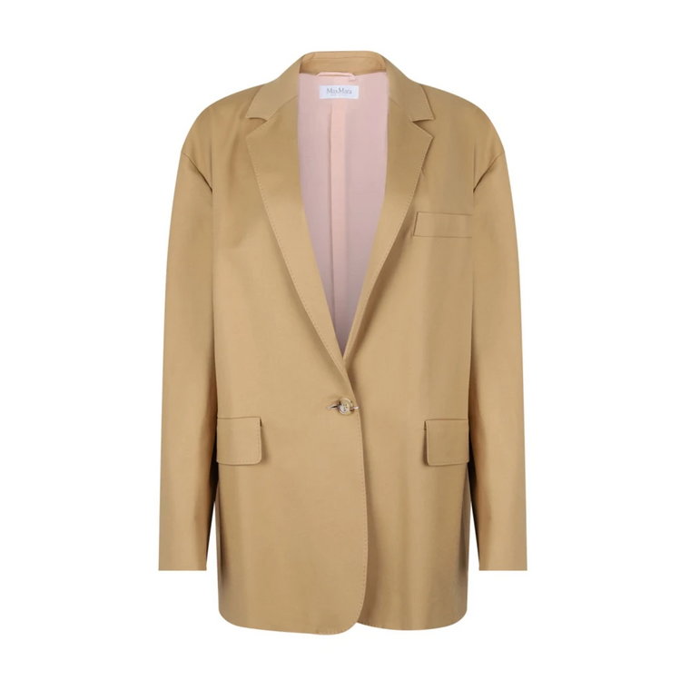 Beżowy Oversize Blezer Max Mara