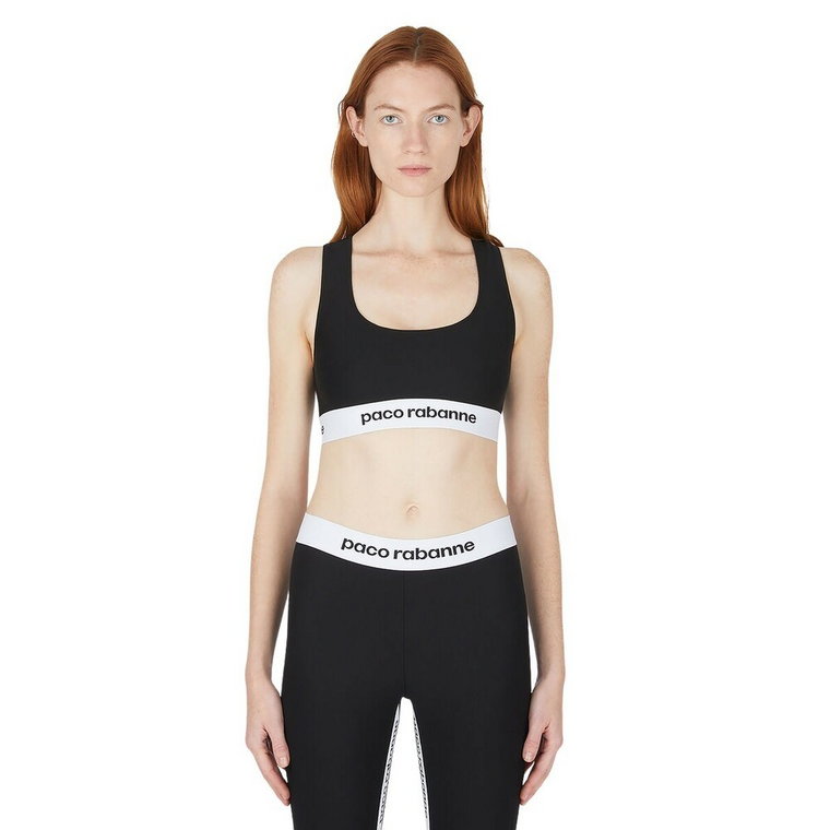 Logo Tape Crop Top Paco Rabanne