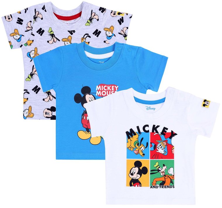 3 x Bluzka Myszka Mickey i Przyjaciele DISNEY 6-9 m 74 cm