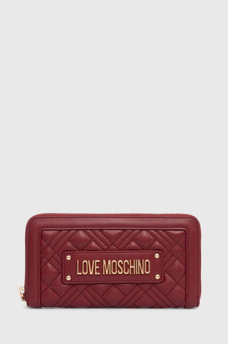 Love Moschino portfel damski kolor bordowy JC5600PP1LLA0000