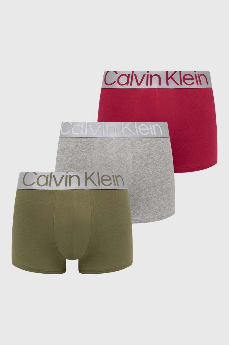 Calvin Klein Underwear bokserki 3-pack męskie kolor zielony