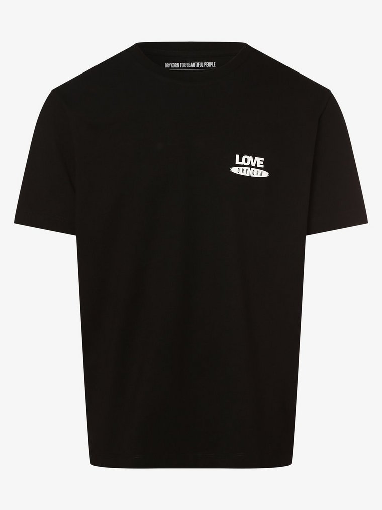 Drykorn - T-shirt męski  Eddy_Love, czarny