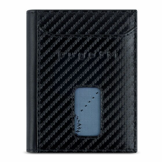 bugatti Secure Slim Portfel Ochrona RFID Skórzany 8 cm schwarz