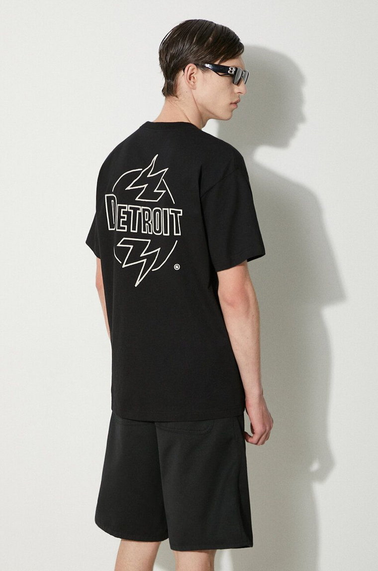 Carhartt WIP t-shirt bawełniany Ablaze męski kolor czarny z nadrukiem I033639.K02XX