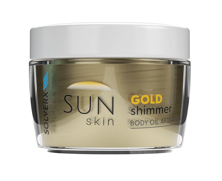 Solverx Sun Skin Gold Shimmer Olejek rozświetlający po opalaniu 100ml