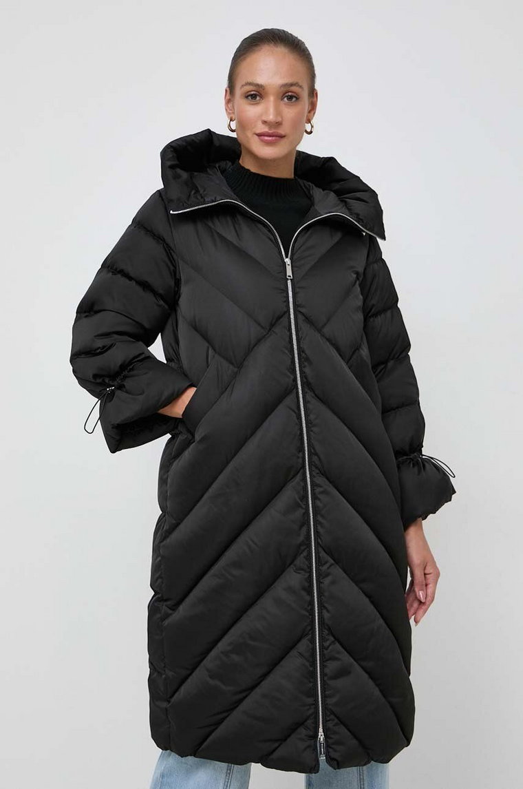 Marella kurtka puchowa damska kolor czarny zimowa