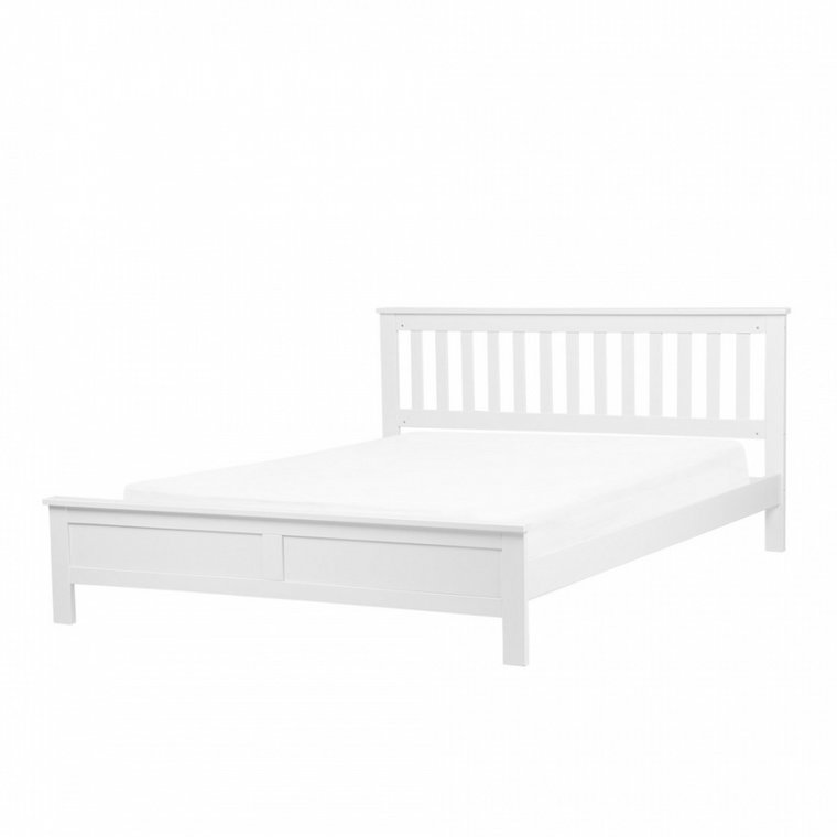 Łóżko drewniane 180 x 200 cm białe MAYENNE kod: 4260624119618