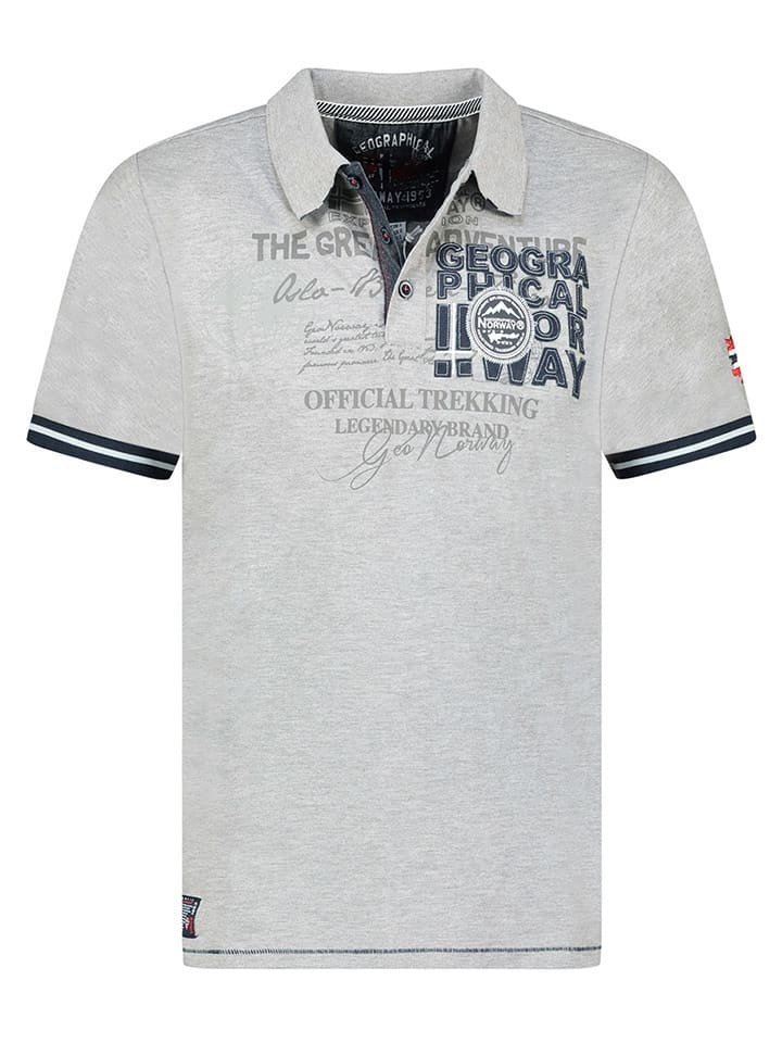 Geographical Norway Koszulka polo w kolorze szarym