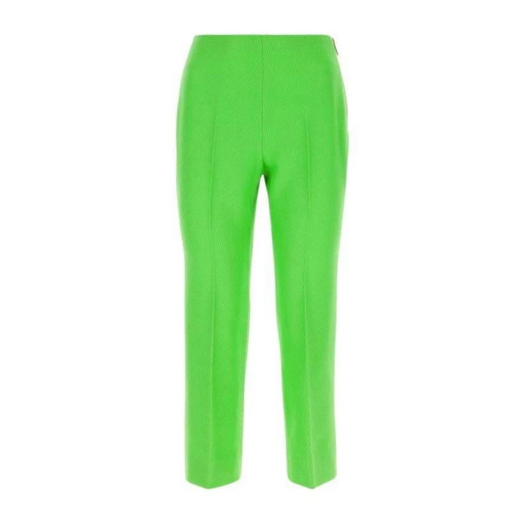 Zielone Spodnie z Wełny z Bocznym Zamkiem Gucci