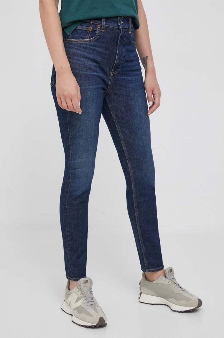 Polo Ralph Lauren jeansy damskie kolor granatowy