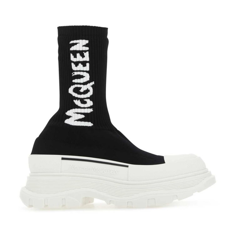 Czarne elastyczne sneakersy Tread Slick Alexander McQueen