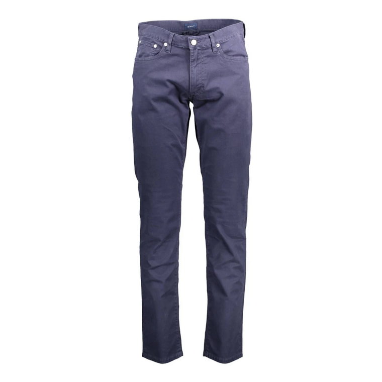 Niebieskie Slim Jeansy z Organicznej Bawełny Gant
