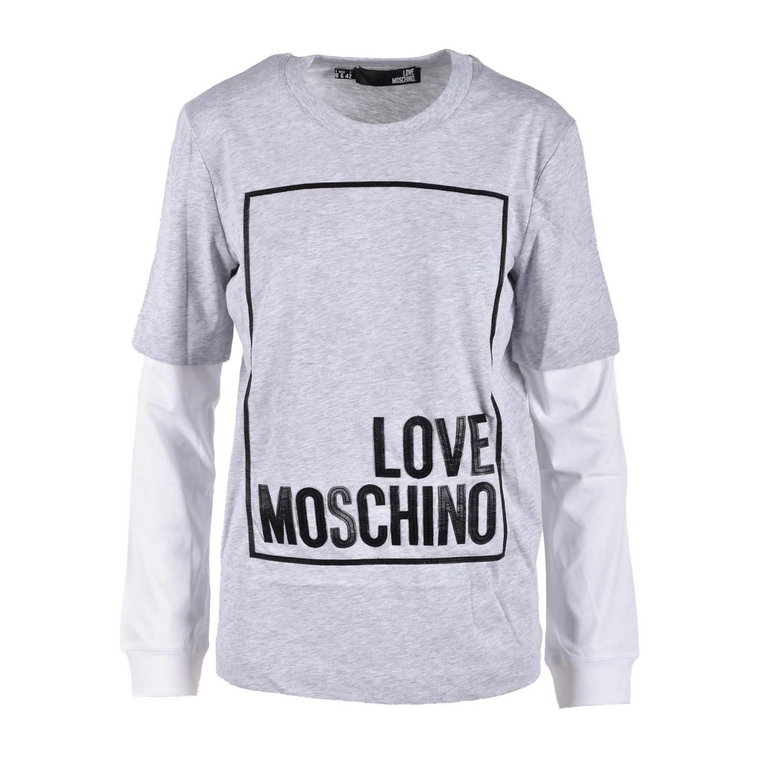 Szara koszulka z kolekcji Love Moschino Love Moschino