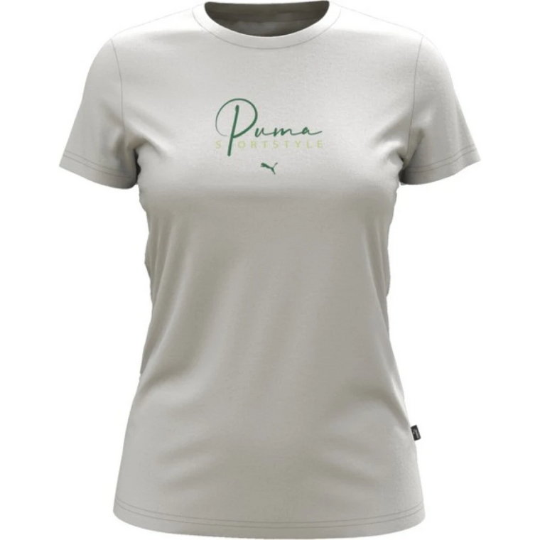 Biała koszulka z nadrukiem logo Puma