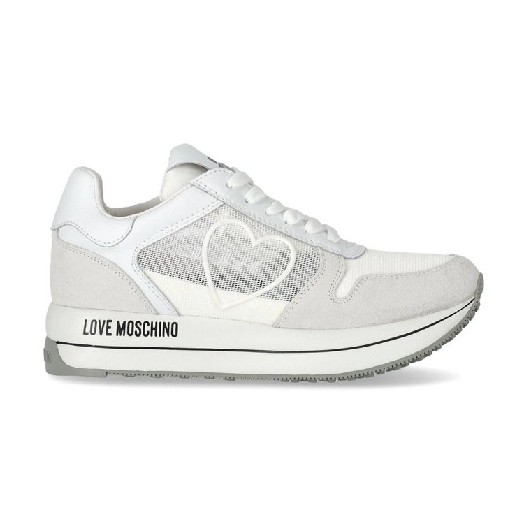 Biała Mesh Sneaker Love Moschino