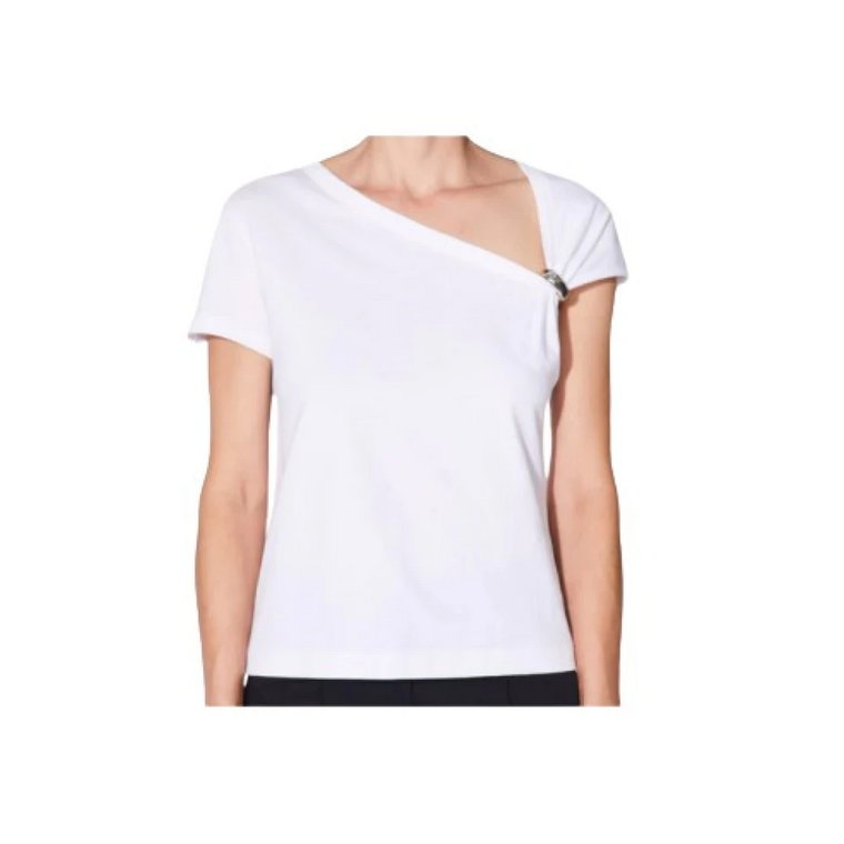 Biała Jersey Moda T-shirt Barbara Bui