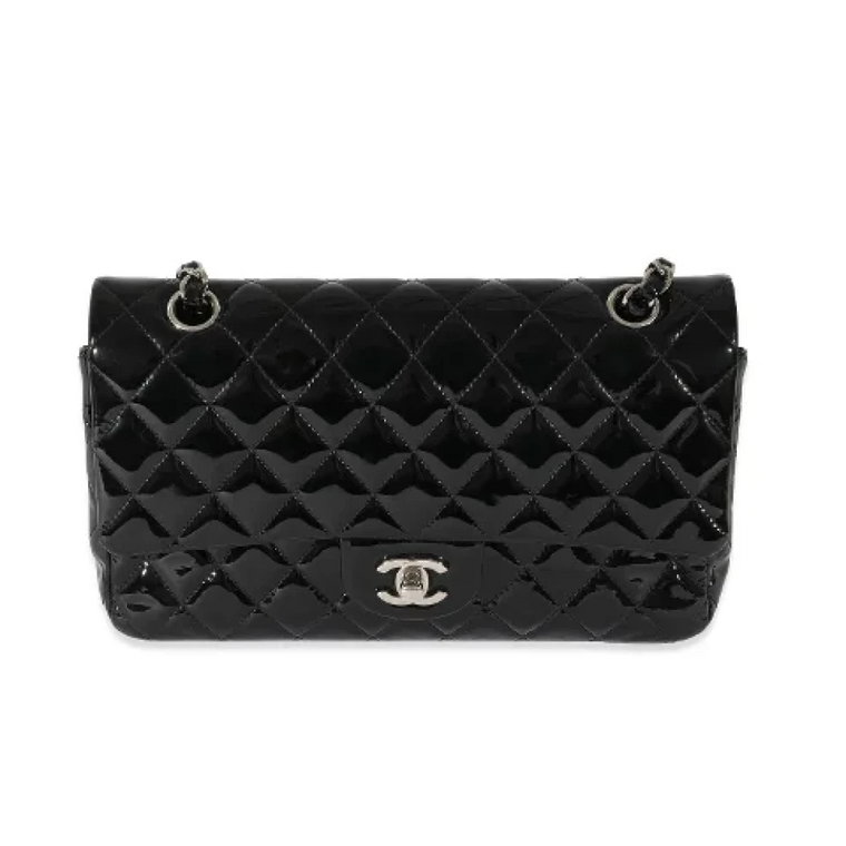 Używana Czarna Skórzana Torba Chanel Flap Chanel Vintage