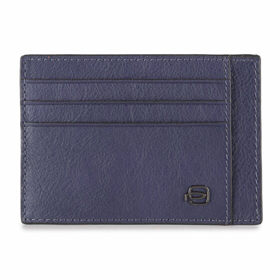 Piquadro Czarne kwadratowe etui na karty kredytowe RFID Skóra 11 cm blue4