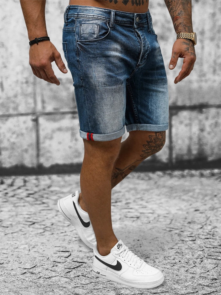 Spodenki męskie jeansowe niebieskie OZONEE NB/MP0260BS
