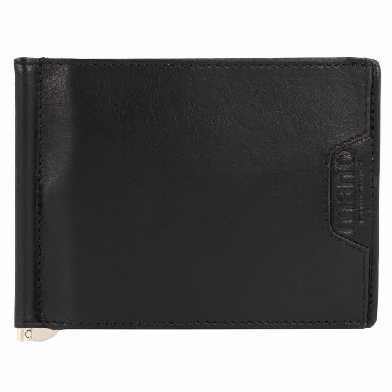 mano Don Marco Wallet RFID Leather 11 cm z Money Clip schwarz