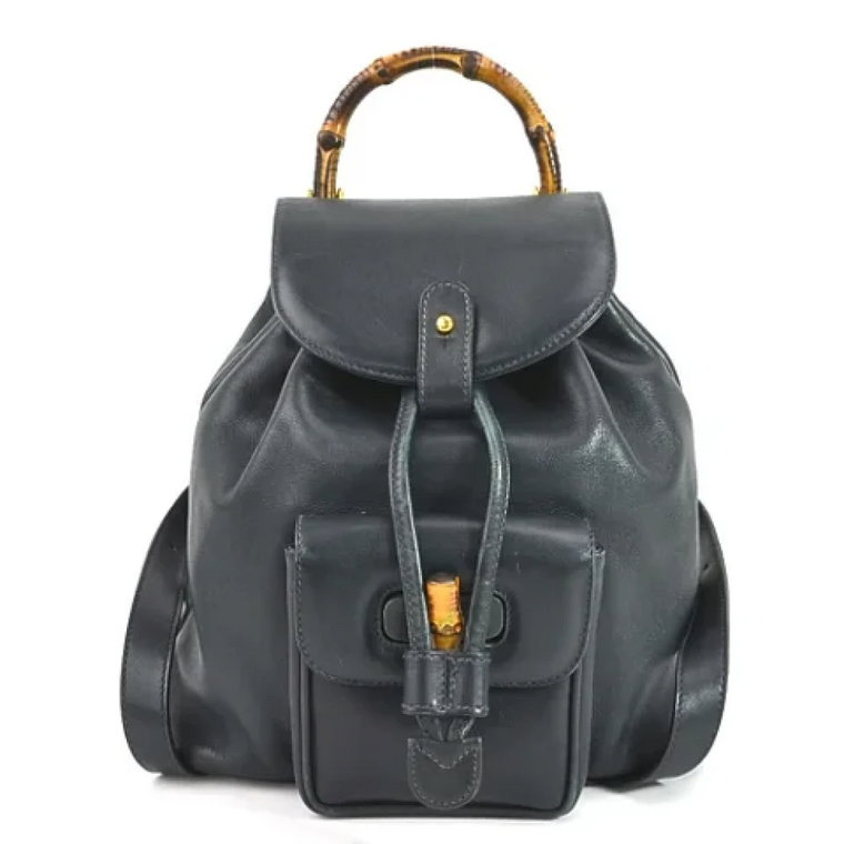 Pre-owned Leather backpacks Gucci Vintage