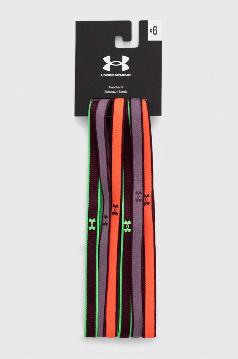 Under Armour opaski na głowę 6-pack kolor bordowy