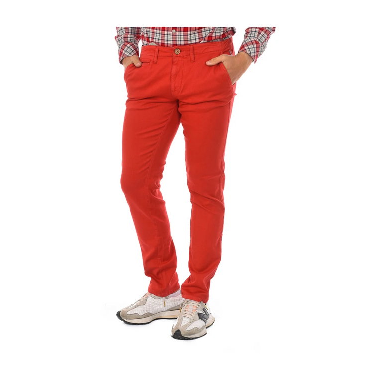 Czerwony Zamek Slim-fit Spodnie Napapijri