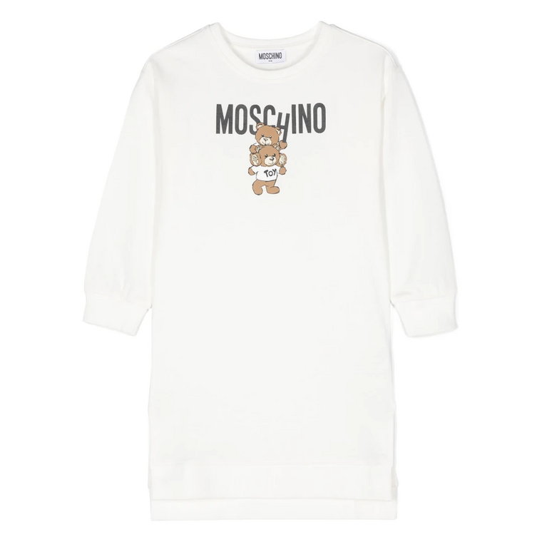 Sukienka z bluzą Teddy Bear Biały Moschino