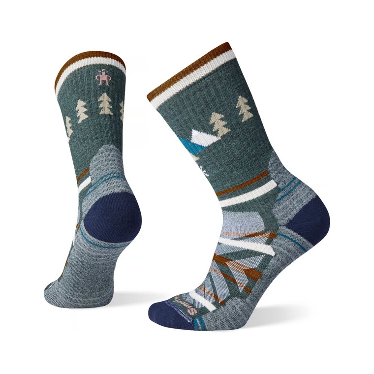 Damskie skarpety trekkingowe Smartwool Hike Light Cushion Under The Stars Crew Socks dark sage - 34-37