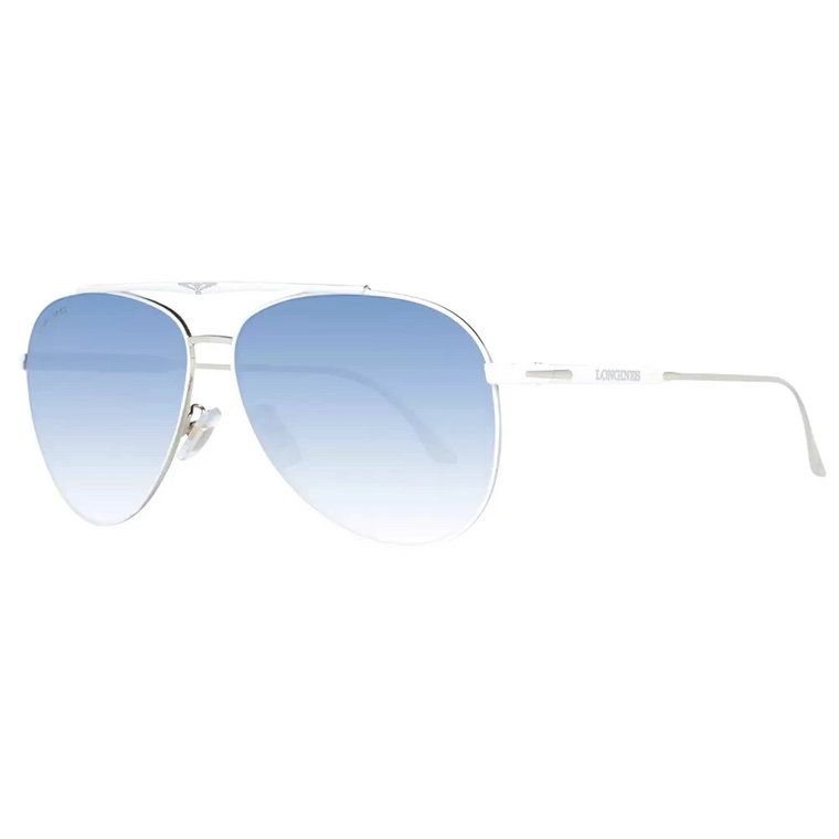 Białe okulary przeciwsłoneczne dla mężczyzn Longines