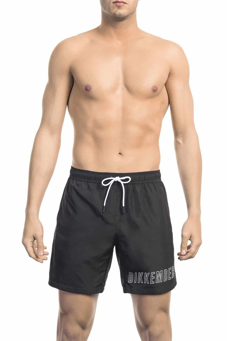 Modny, markowy strój kapielowy Bikkembergs Beachwear model BKK1MBM01 kolor Czarny. Odzież męska. Sezon: