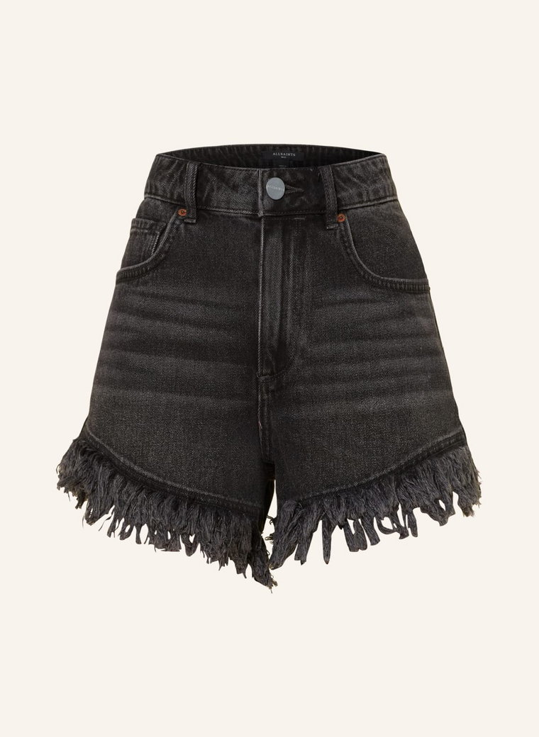 Allsaints Szorty Jeansowe Astrid schwarz