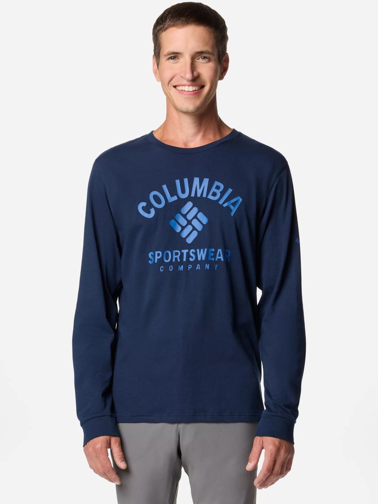 Longsleeve męski Columbia Rockaway River Graphic LS Tee 2022191467 S Granatowy (195981216554). Longsleeve męskie