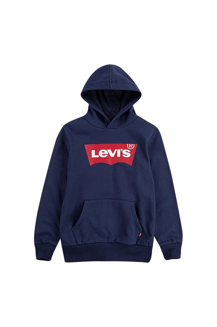 Levi's Bluza dziecięca kolor granatowy z kapturem z nadrukiem