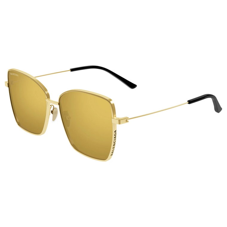 Złote/brązowe okulary przeciwsłoneczne Balenciaga