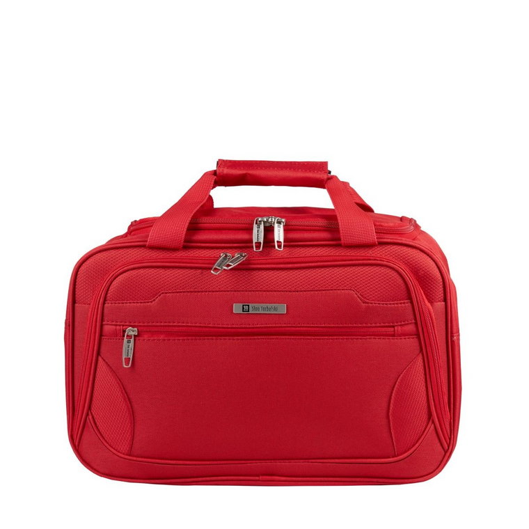 czerwona torba podróżna materiałowa bagaż podręczny 40x20x25cm