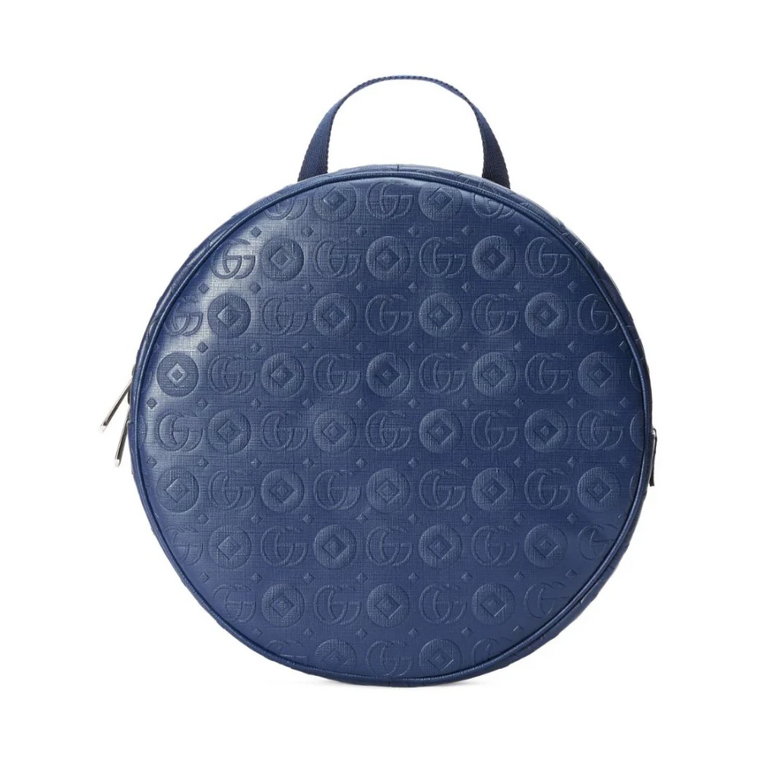 Niebieska torba dziecięca z podwójnym G w geometryczny wzór Supreme Gucci