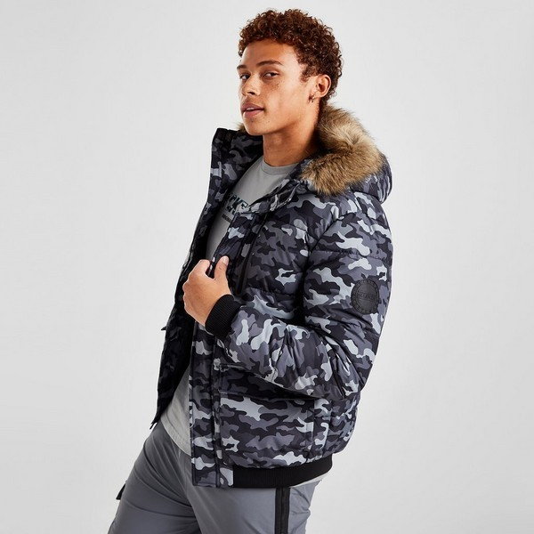 MCKENZIE KURTKA VOYAGE SHORT PARKA GREY CAMO