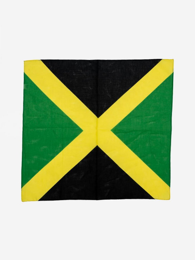 Bandana Royal Blue Flag Pattern Jamaica Zielono Czarno Żółta