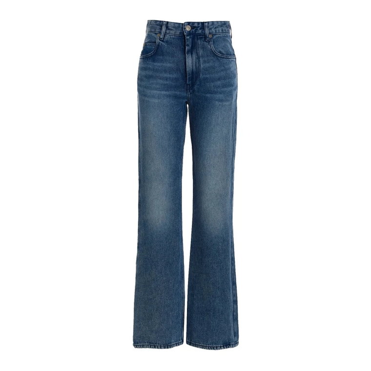 Mittelblau Acidwash Straight Cut Jeans Isabel Marant