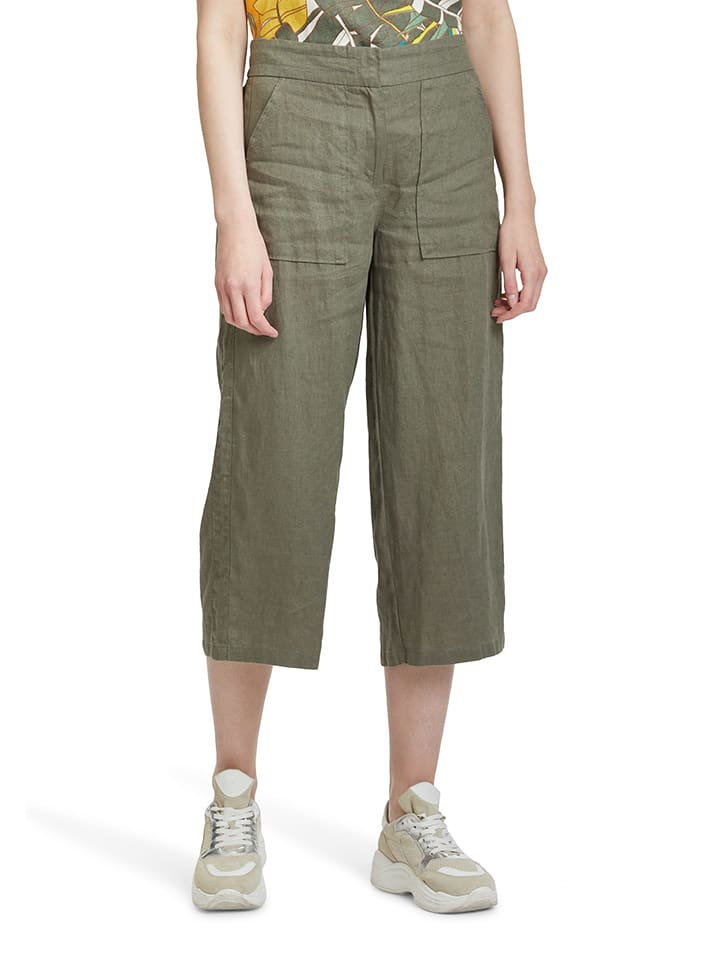 Betty Barclay Lniane spodnie w kolorze khaki