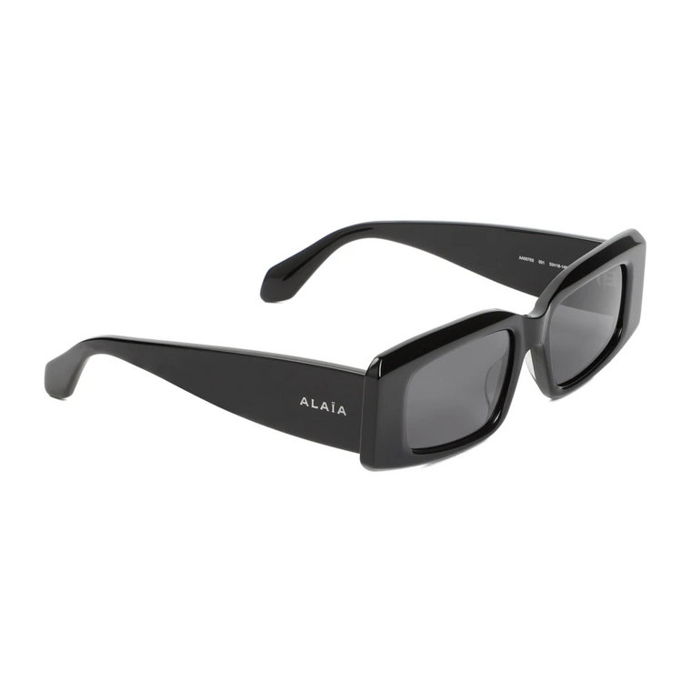 Okulary przeciwsłoneczne z octanu Czarny Szary Styl Alaïa