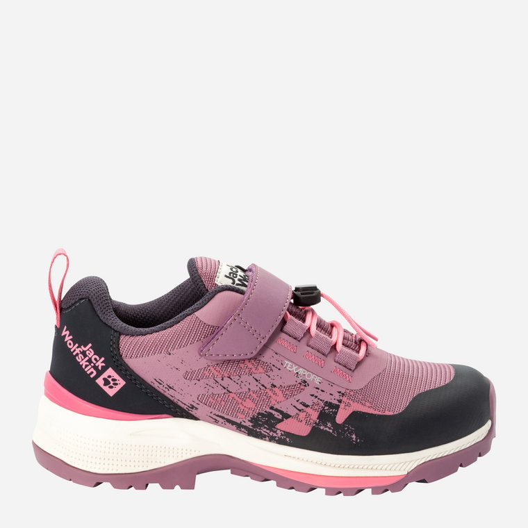 Buty sportowe dziecięce dla dziewczynki na rzepy Jack Wolfskin Villi Hiker Texapore Low K 4056831-2197 36 Różowe (4064993728828). Buty sportowe dziewczęce