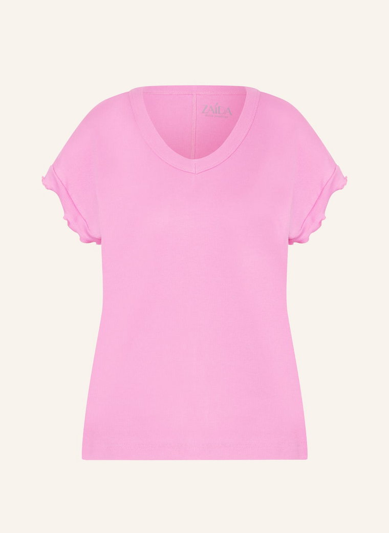 Zaída T-Shirt Z Falbankami pink